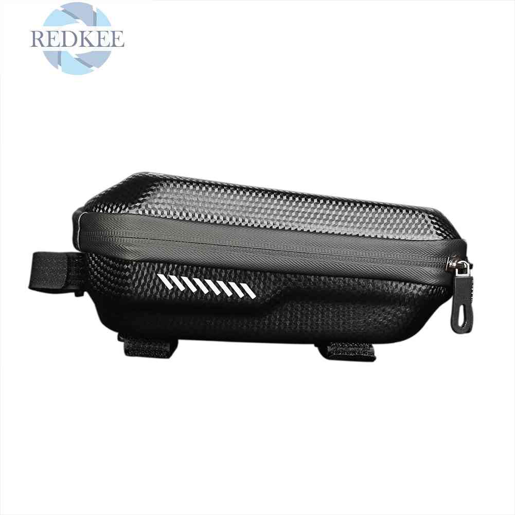 Túi Đựng Điện Thoại Chống Thấm Nước Màu Đen Phản Quang Gắn Ghi Đông Xe Đạp Leo Núi