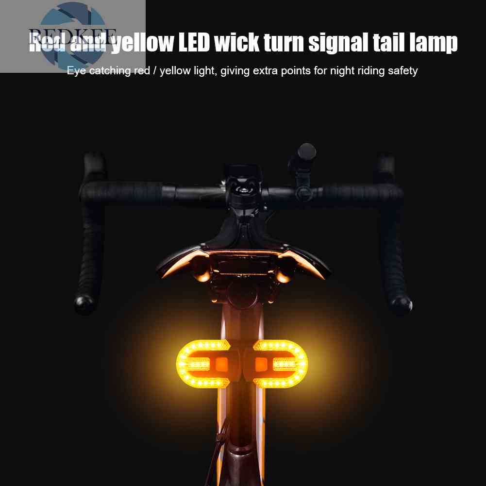 Đèn LED Xi Nhan 3 Trong 1 30lm Gắn Đuôi Xe Đạp Kèm Điều Khiển Từ Xa