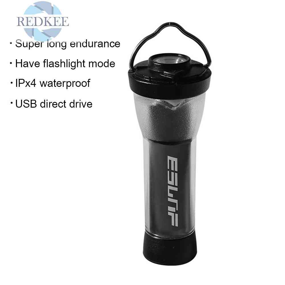 Đèn Cắm Trại / Câu Cá / Leo Núi 2 Trong 1 Đa Năng Kèm Cáp Sạc USB Tiện Dụng