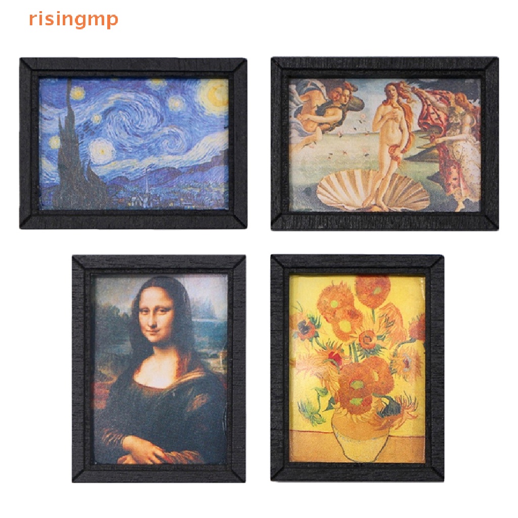 Set 8 Tranh Sơn Dầu 1: 12 Dùng Để Trang Trí Nhà Búp Bê