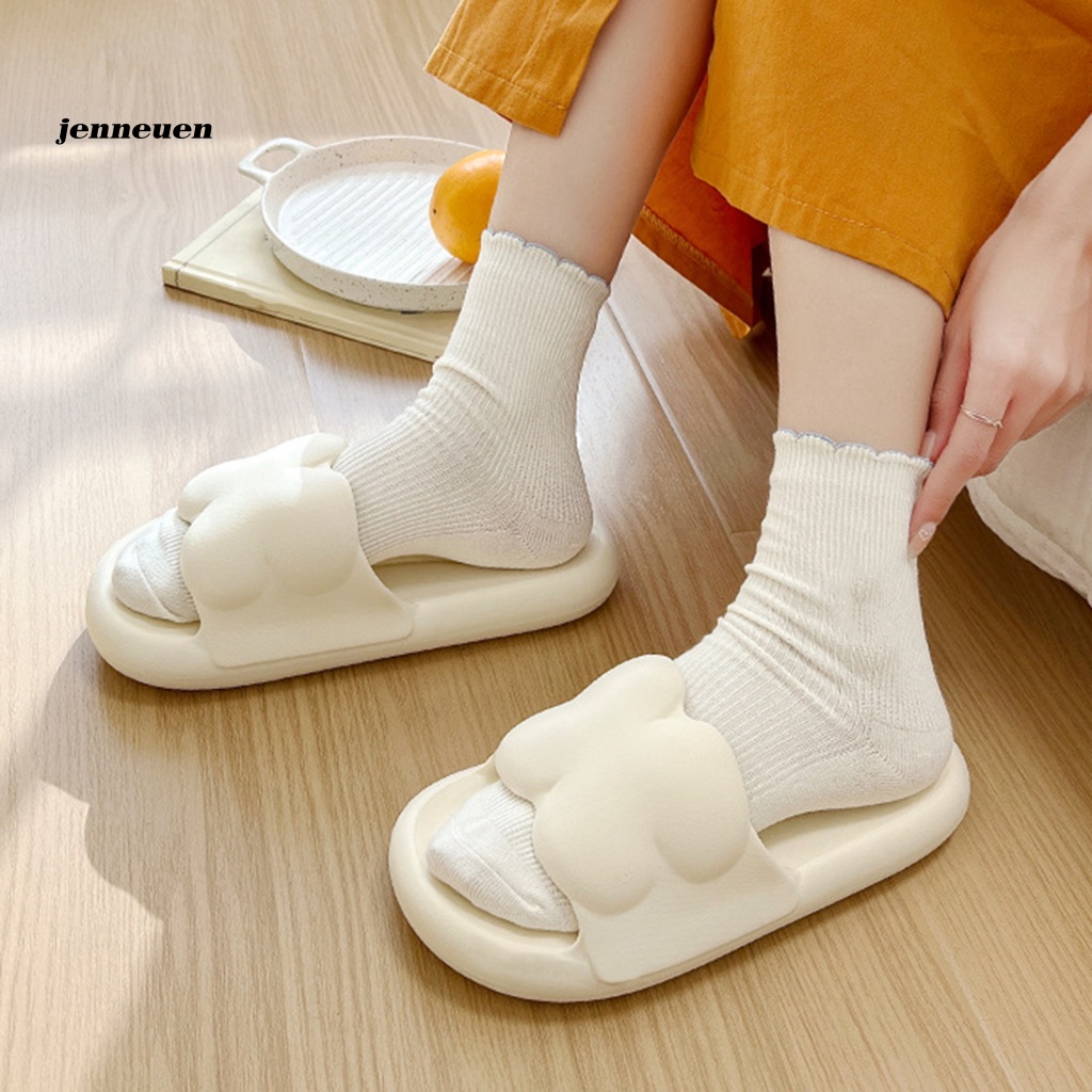 1 Đôi Dép Đi Biển Đế Mềm Chống Trượt Mau Khô Hình Cỏ Bốn Lá Dành Cho Nữ