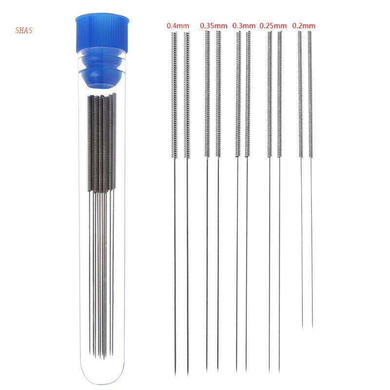 Set 10 Mũi Khoan Inox 0.2mm / 0.25mm / 0.3mm / 0.35mm / 0.4mm Chuyên Dụng Cho Máy In 3D