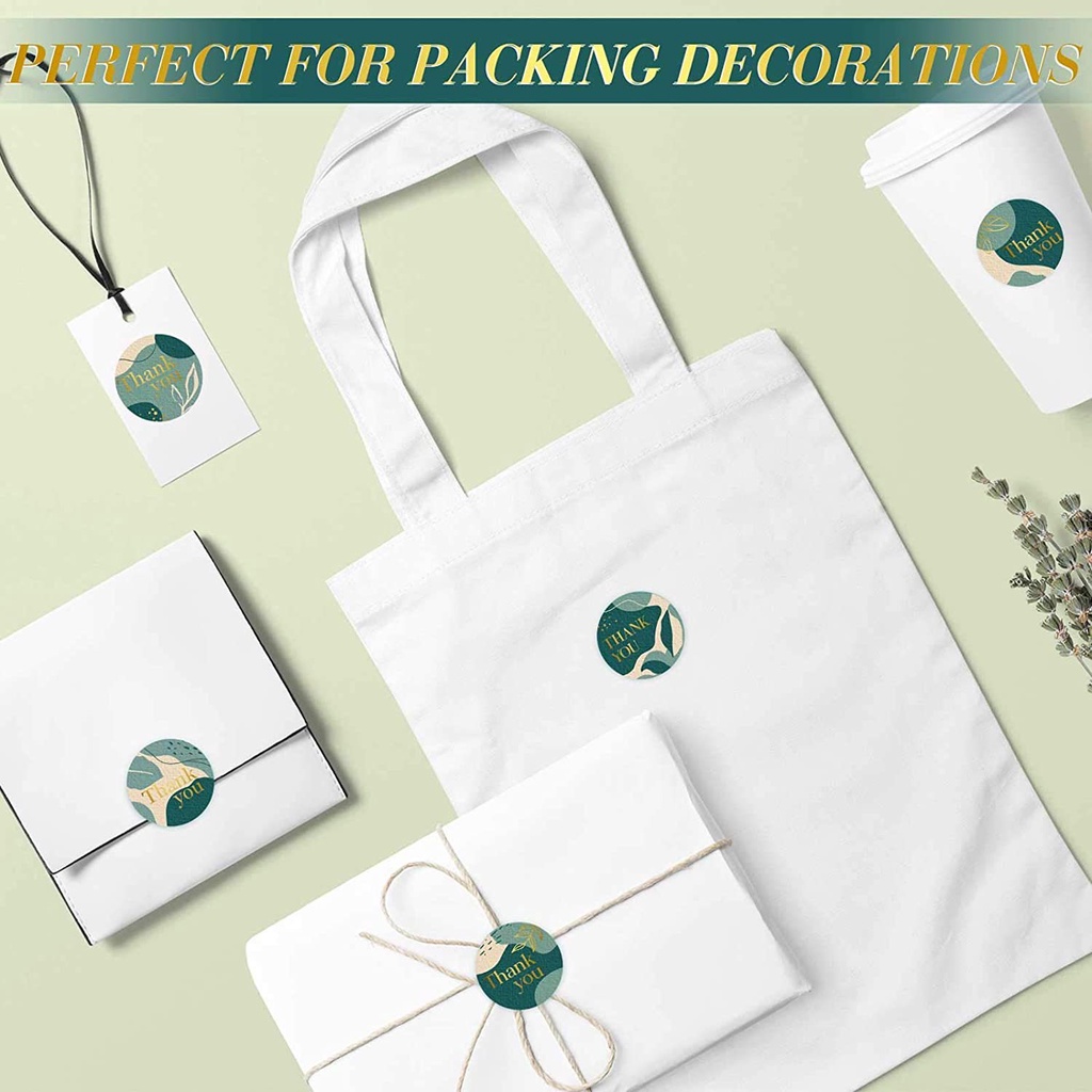 Cuộn 500 Nhãn Dán Tròn In Chữ Thank You Trang Trí Túi Quà