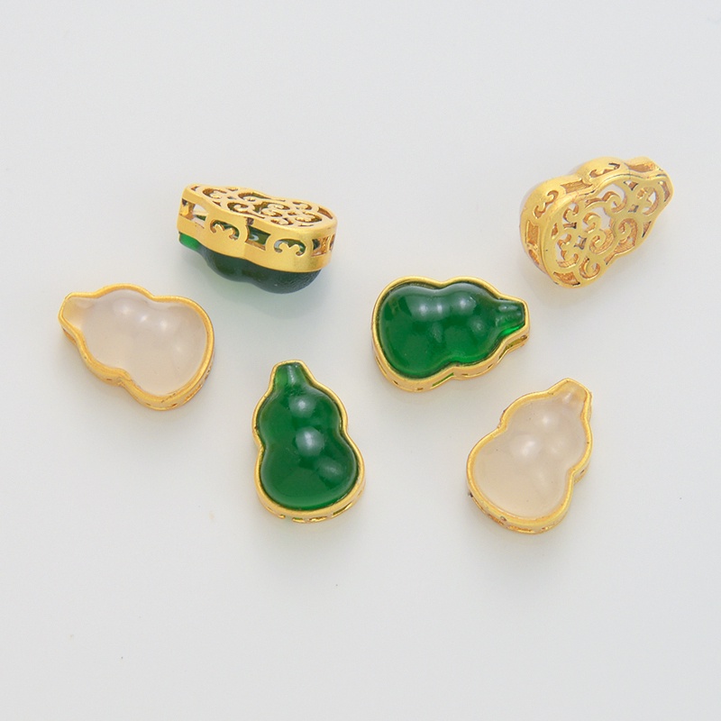 Chuỗi Hạt Vàng Hình Quả Bầu Màu Sắc Mạnh Mẽ Dùng Làm Trang Sức diy