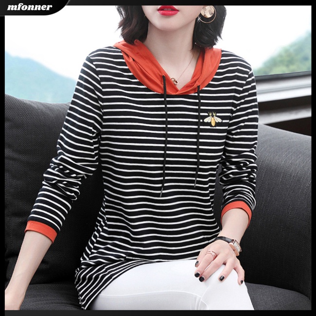 Áo Hoodie Dài Tay Có Túi Mềm Mại Thoải Mái Cho Nữ