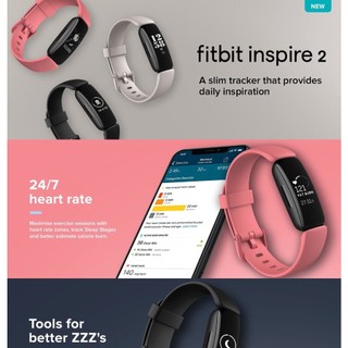 Đồng Hồ Thông Minh fitbit inspire 2 Theo Dõi Sức Khỏe Kèm Phụ Kiện