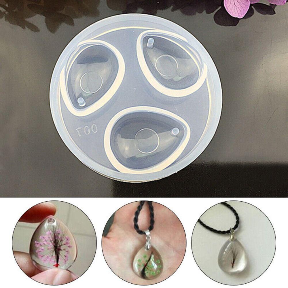 FOREVER Bộ 2 Khuôn Silicone Làm Mặt Dây Chuyền Có Lỗ