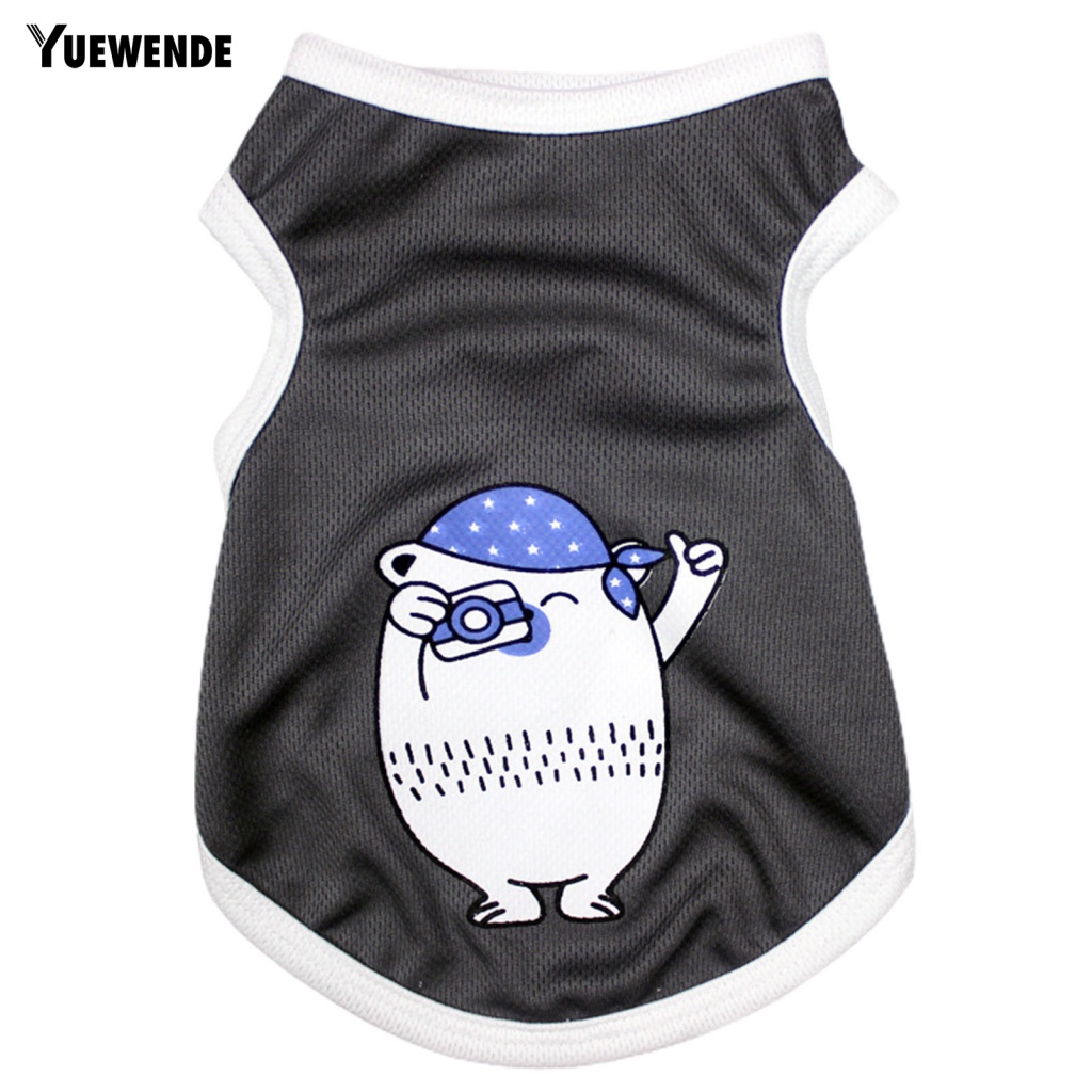 Áo Không Tay In Họa Tiết Hoạt Hình Thời Trang Cho Thú Cưng