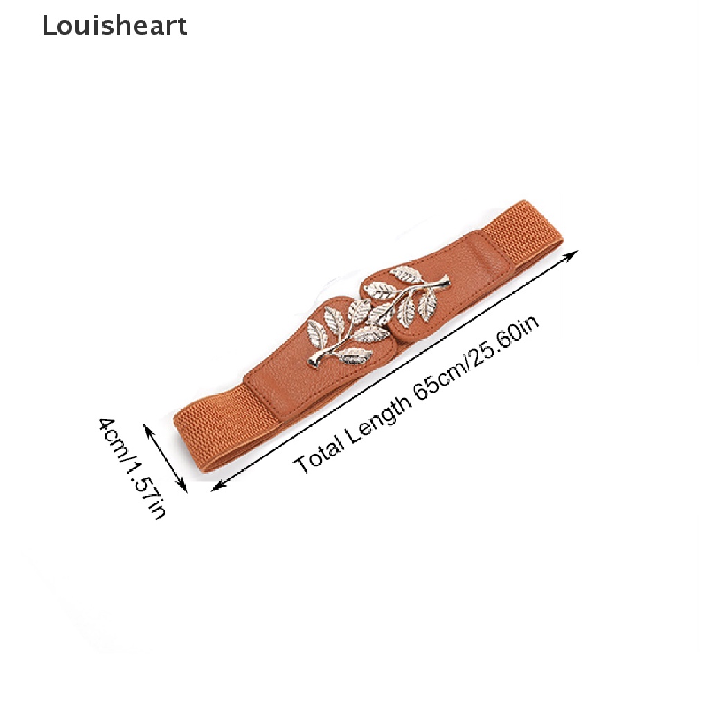 Thắt Lưng Da Louisheart Co Giãn Phối Khóa Kim Loại Hình Chiếc Lá Phong Cách Retro