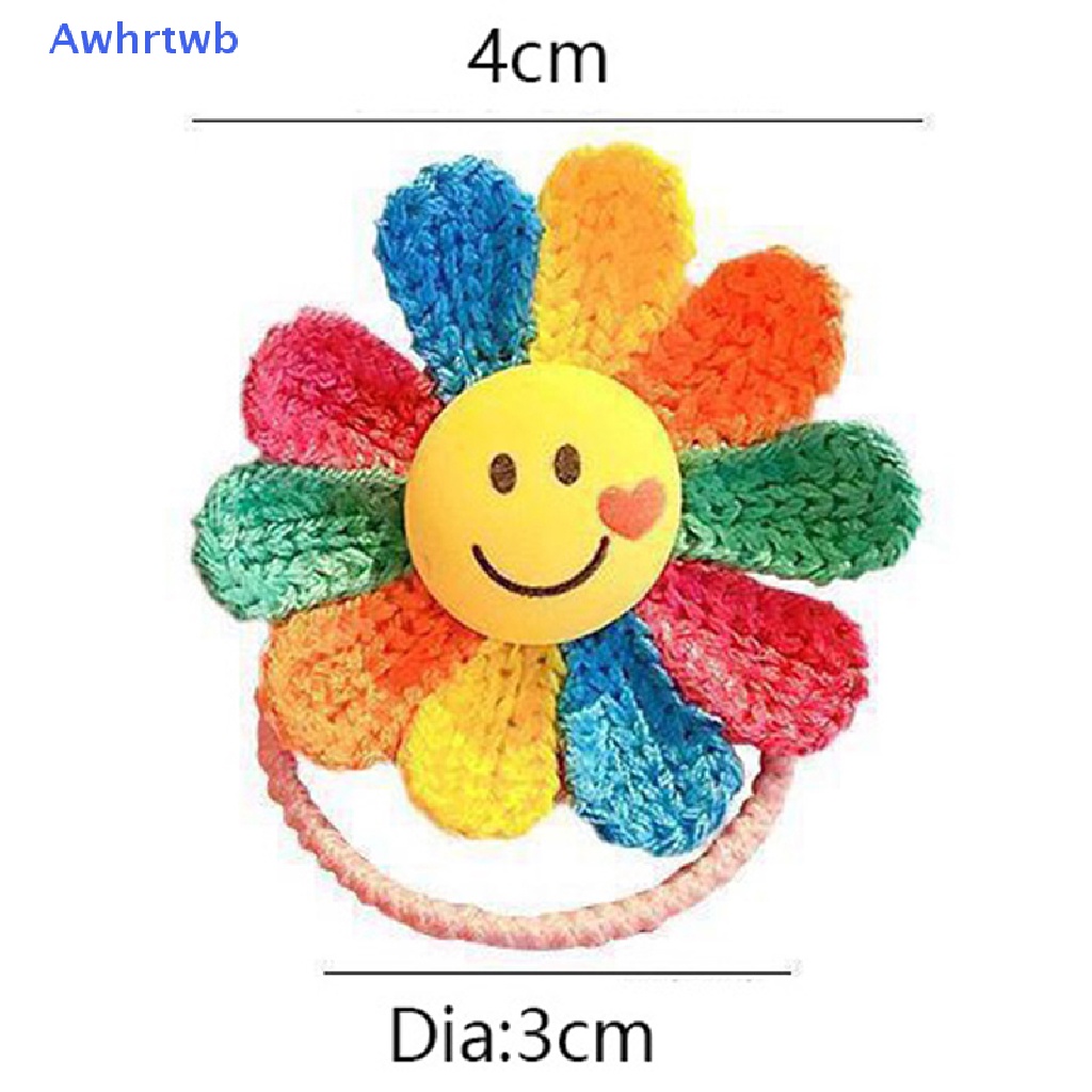 Set 1 / 5 Kẹp Tóc Hoa Hướng Dương Mặt Cười Dễ Thương Cho Bé Gái Mới
