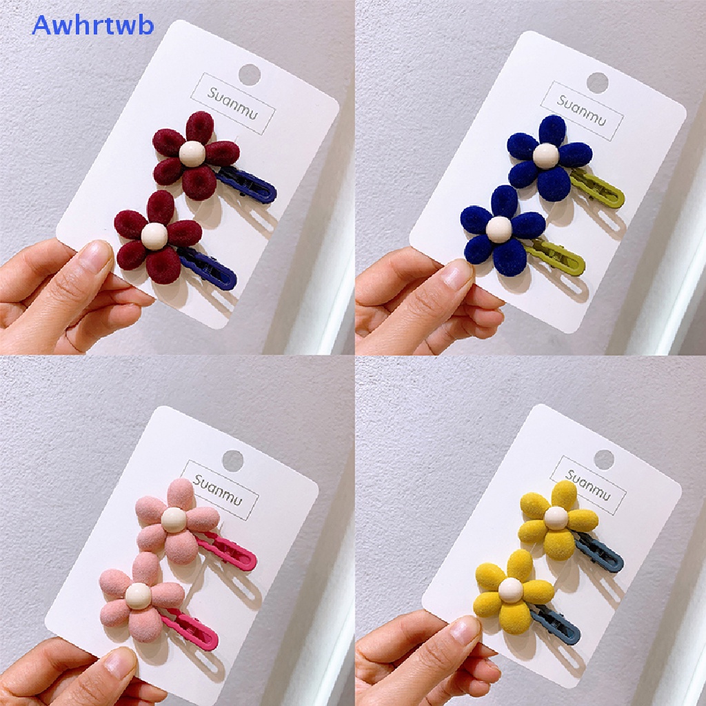 1 Cặp Kẹp Tóc Hình Hoa Nhiều Màu Sắc Thời Trang Dành Cho Nữ Mới