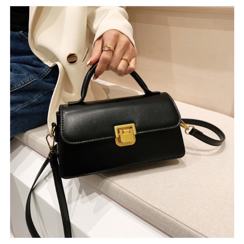 Túi Đeo Chéo Hình Vuông Nhỏ Màu Trơn Đơn Giản Thời Trang Cho Nữ