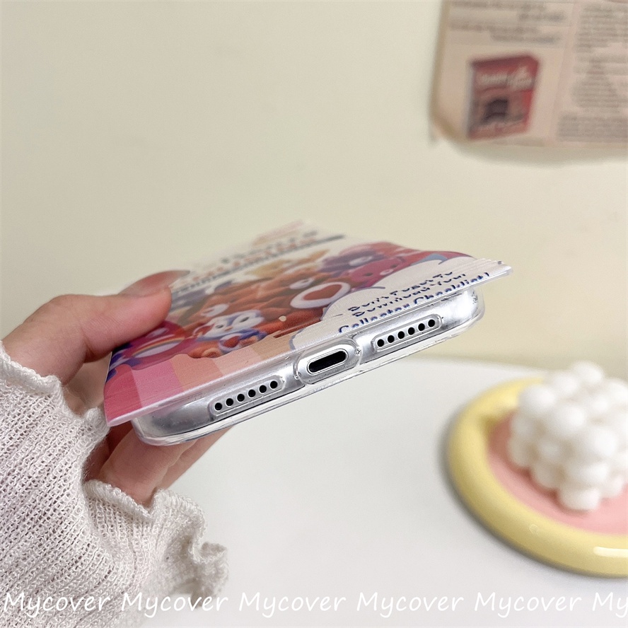 Ốp Điện Thoại Silicon Mềm Họa Tiết Nhân Vật Hoạt Hình Gấu Cho iPhone 14 13 12 11 Pro Max X XR Xs Max 6 7 8 Plus SE 2020