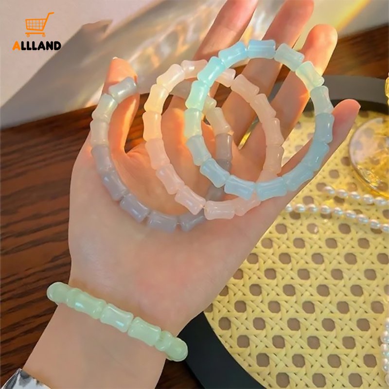 Vòng Tay Chuỗi Hạt Ngọc Bích Tự Nhiên Màu Sắc Đơn Giản Phong Cách Trung Hoa