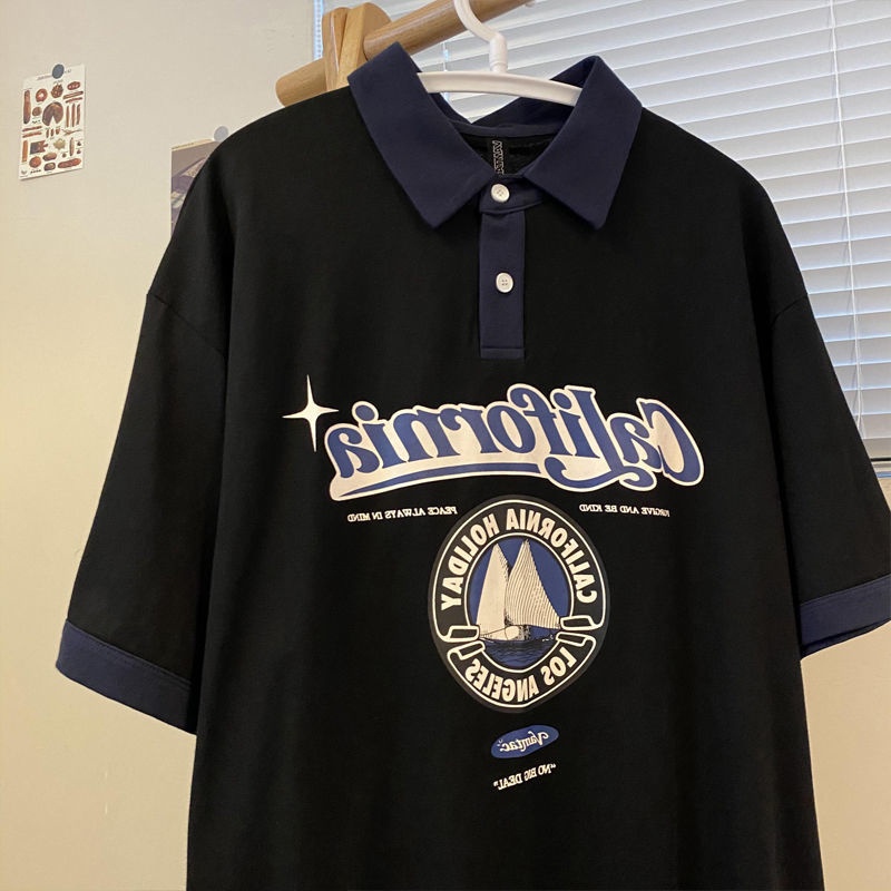 Áo Sơ Mi Tay Lỡ In Họa Tiết Phong Cách Harajuku Nhật Bản Thời Trang Mùa Hè 2023 Mới