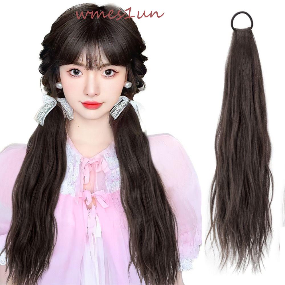 Bộ Tóc Giả Xoăn Dài 15H Bằng Sợi Tổng Hợp Mềm Mại Tự Nhiên Dành Cho Nữ Hóa Trang