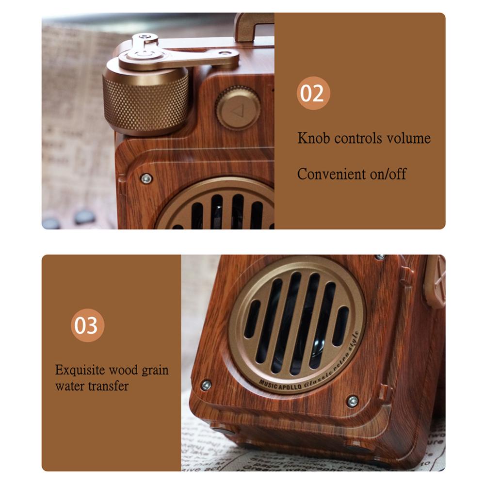 Loa Bluetooth Không Dây C3Z4 Âm Thanh Siêu Trầm Phong Cách Retro Và Phụ Kiện