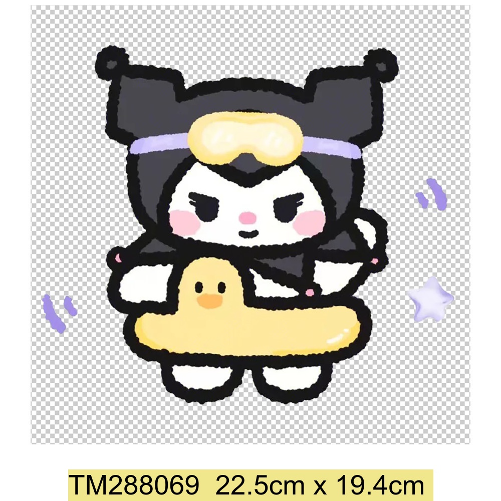 Kuromi Melody Kitty Mèo Sắt Trên Miếng Dán Vinyl Truyền Nhiệt Dán Cinnamoroll Có Thể Giặt Sắt Trên Miếng Dán Áo Áo Quần Áo Quần Jean Trang Trí Thời Trang