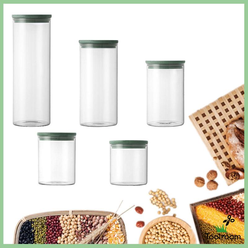 Bộ 5 Hũ Thủy Tinh Đựng Gia Vị / Kẹo / Thực Phẩm Tiện Dụng