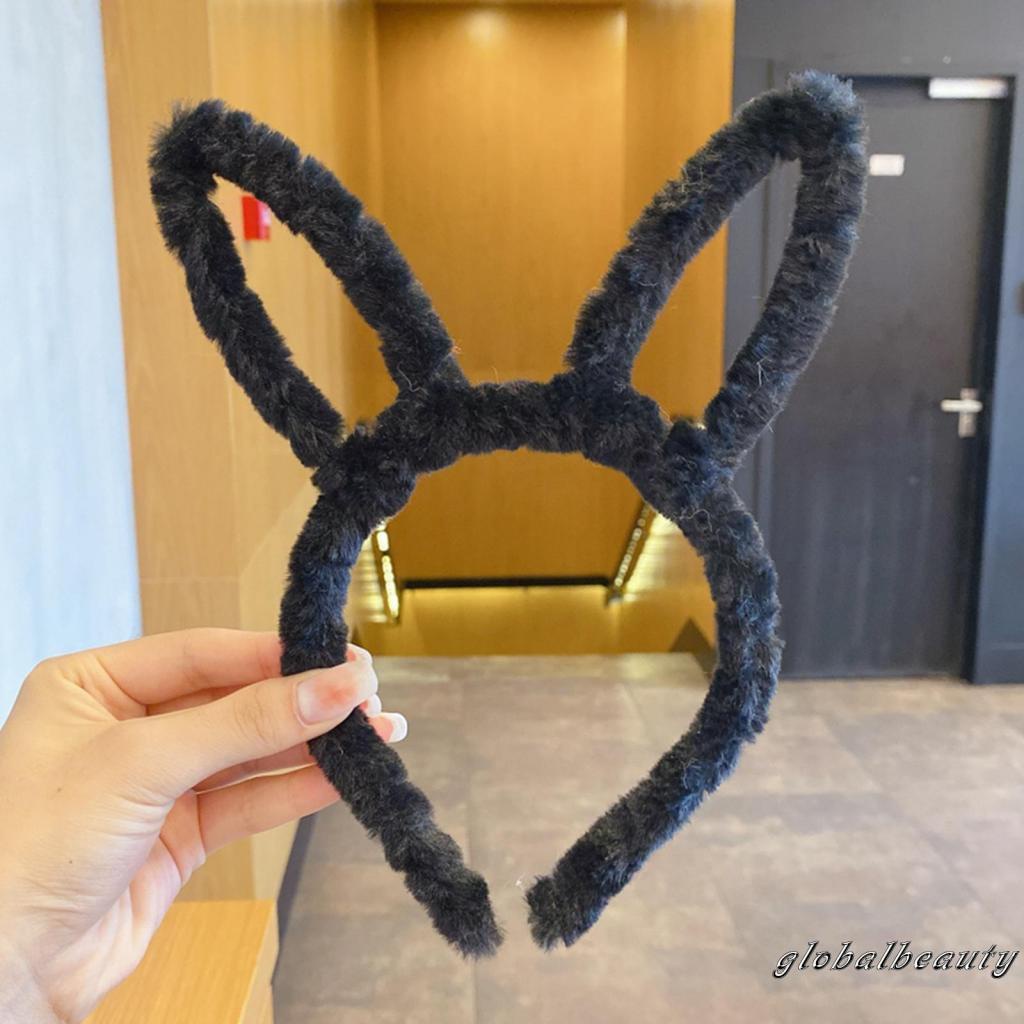 Băng Đô Cài Tóc Hình Tai Thỏ Nhồi Bông Phong Cách Halloween