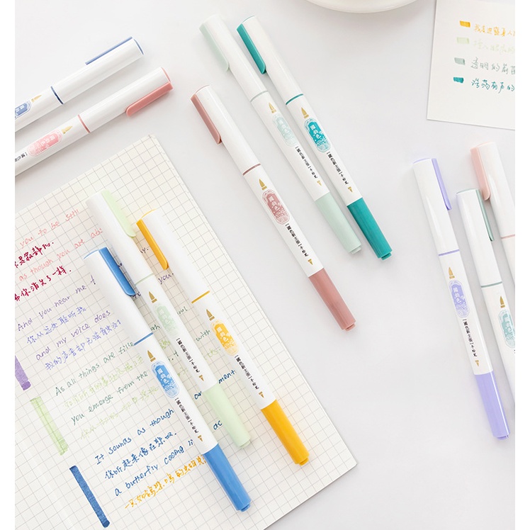 Set 4 Bút Đánh Dấu Hai Đầu Nhiều Màu Sắc