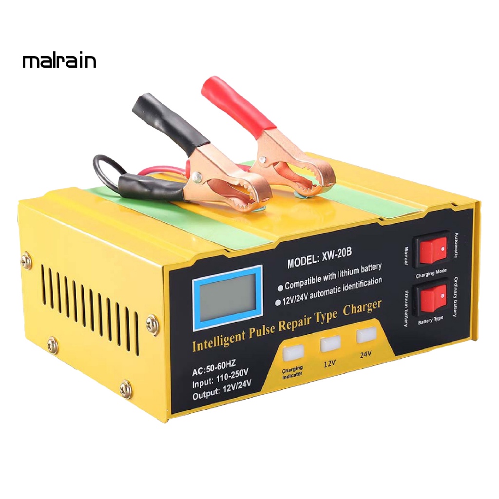 Bộ Sạc Pin Tự Động Màn Hình LCD 12V 10A Cho Xe Hơi