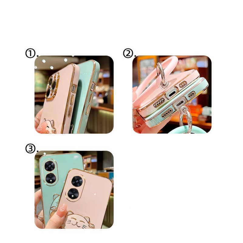 Ốp lưng Oppo Reno8 T 5g Reno 8T Ốp Điện Thoại Hình Mèo May Mắn 3d Cho Oppo Reno8 T 5g Reno 8T Gongxi Facai