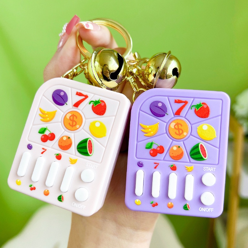 Máy Chơi Game Cầm Tay Mini Có Móc Khóa Hình Trái Cây