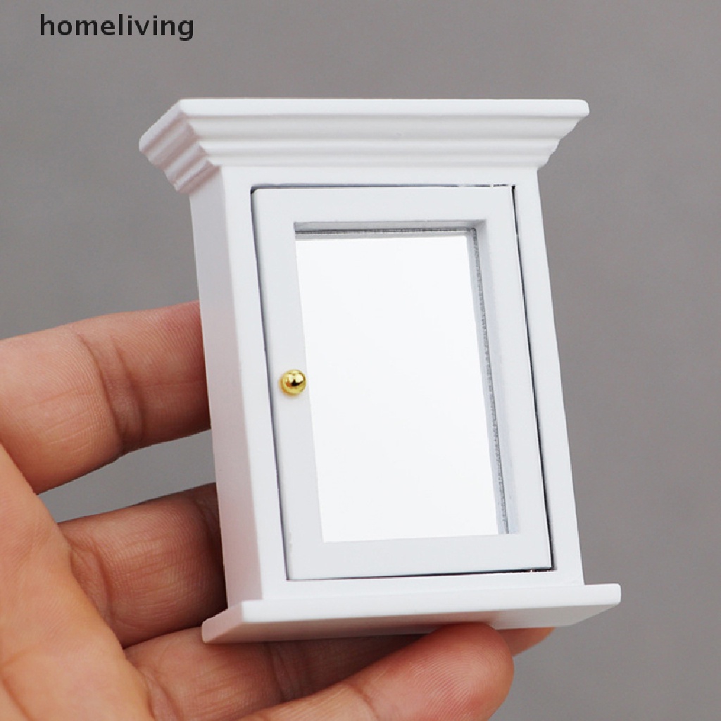 Mô Hình Tủ Quần Áo Trung Hoa Cổ Điển Thu Nhỏ Tỷ Lệ 1 / 12 Kèm Gương Trang Trí Nhà Búp Bê