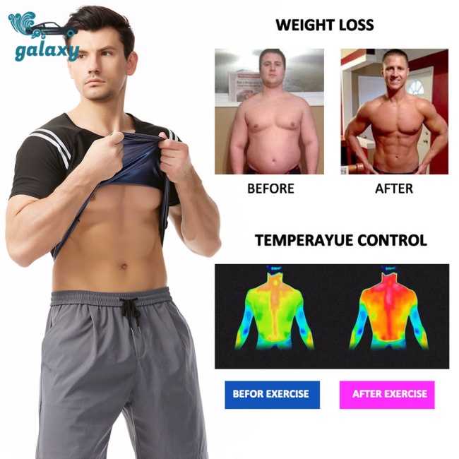 Galaxy Áo Thun Thể Thao Màu Trơn Thấm Hút Mồ Hôi Thời Trang Cho Nam