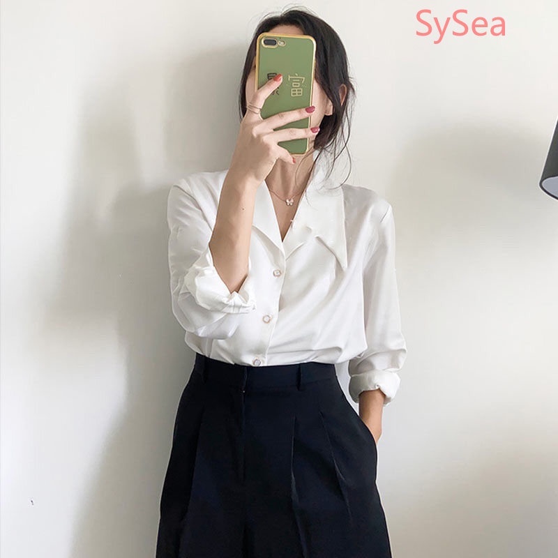 Áo Sơ Mi Dài Tay Thời Trang Mùa Hè Hàn Quốc Dành Cho Nữ