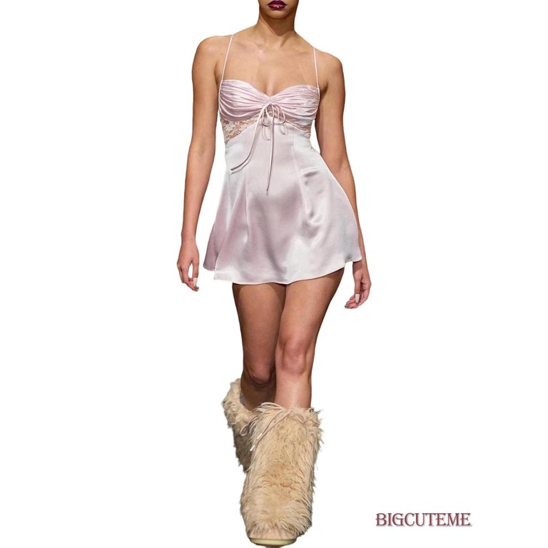 Đầm Ngắn Không Tay Trễ Vai Phối Dây Rút Họa Tiết Hoa Thời Trang Xuân Hè Cho Nữ