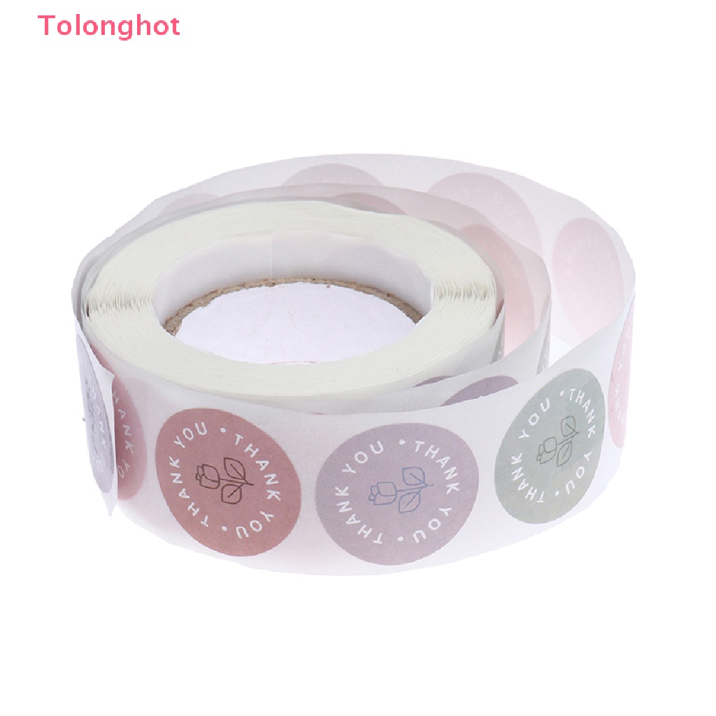 Bộ 500 Miếng Dán Tự Dính In Chữ Thank You Màu Sắc Cổ Điển Tiện Dụng