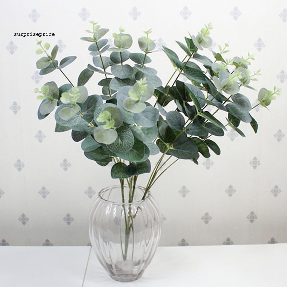 1 Bó Lá Bạch Đàn Nhân Tạo Bằng Nhựa Cho Trang Trí