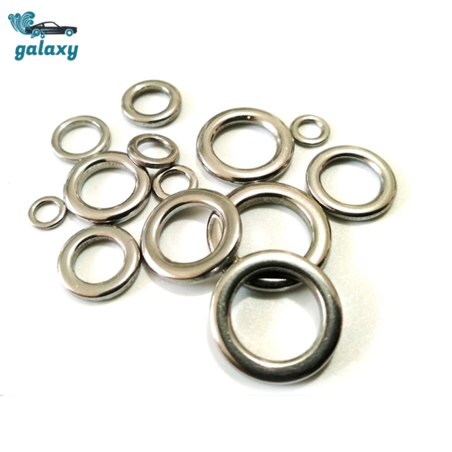 Galaxy Set 100 Khuyên Xỏ Bằng Thép Không Gỉ Màu Trơn # 0#~14#