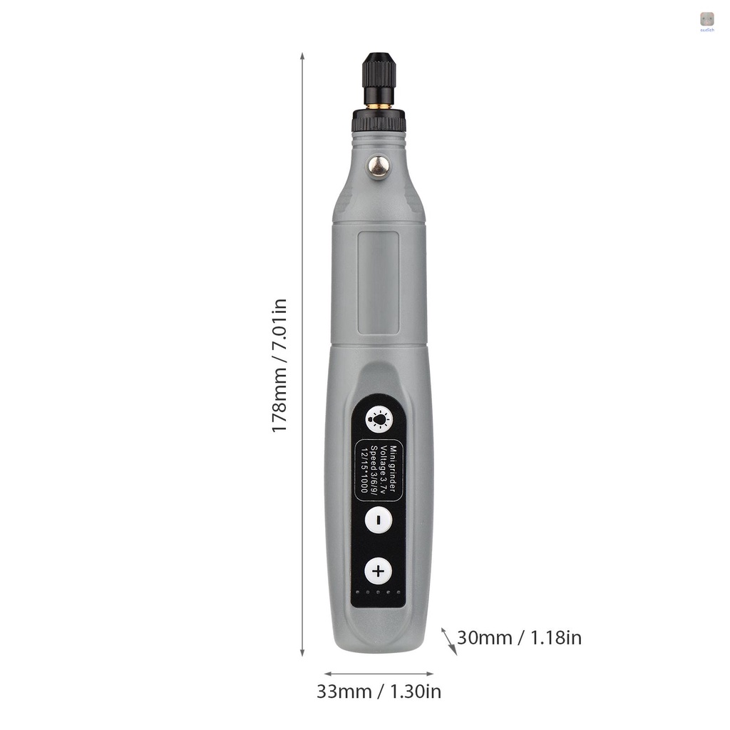 Bộ Dụng Cụ Khoan Điện Mini Cầm Tay Không Dây Sạc USB 5 Tốc Độ Có Đèn LED Nhiều Cài Đặt Để Đánh Bóng