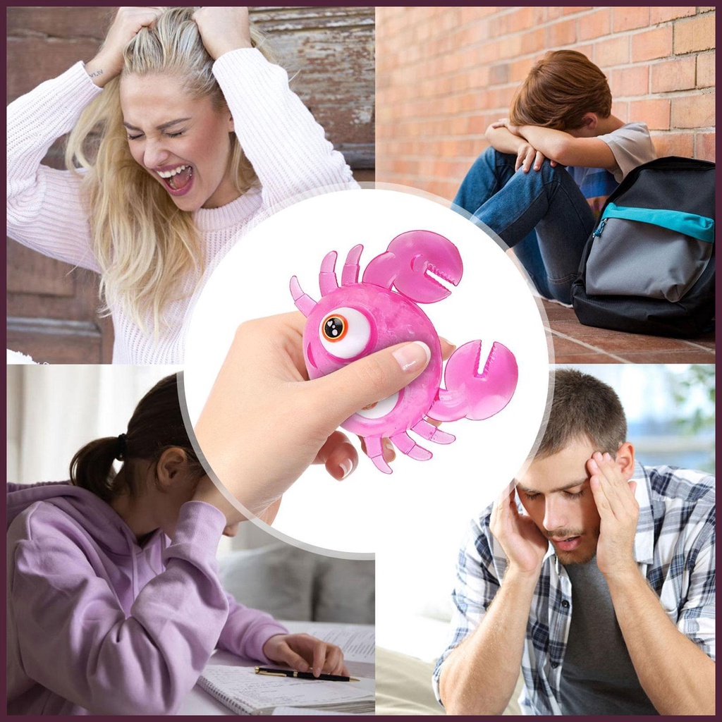 Đồ Chơi Nắn Bóp Đàn Hồi Giảm Stress Hình Chú Cua