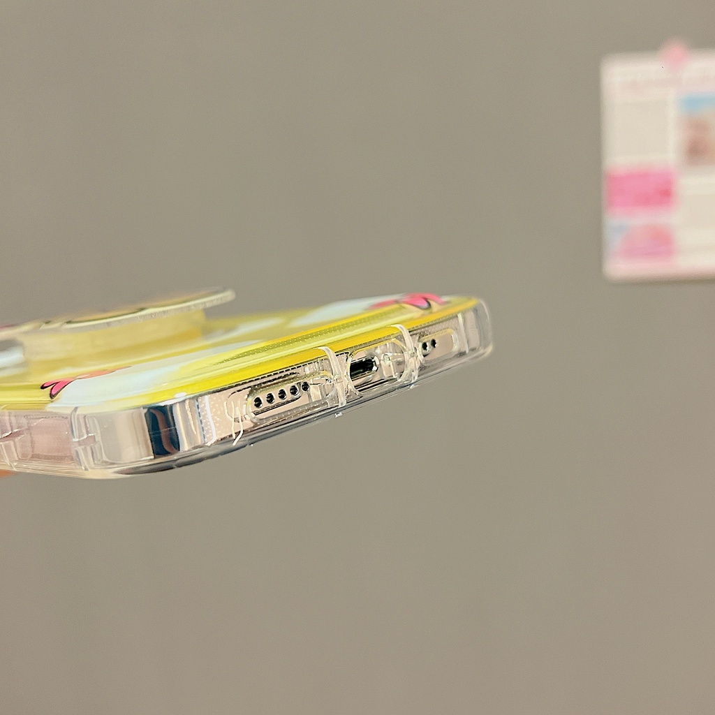 Ốp Điện Thoại TPU Dẻo Trong Suốt Họa Tiết Hoạt Hình Hello Kitty Dễ Thương Kèm Giá Đỡ Cho iPhone 14 13 12 11 PRO MAX