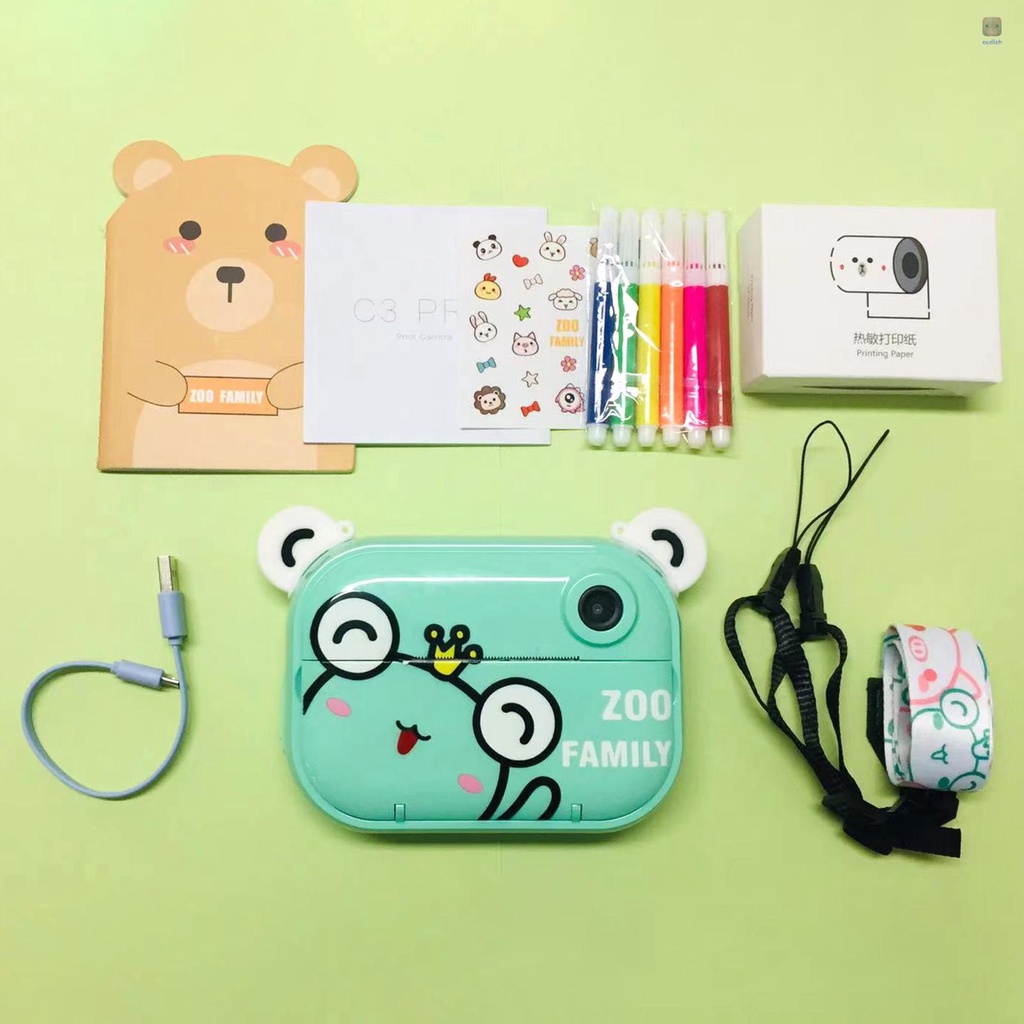 Máy In C3 32GB Ống Kính Kép 12MP Hỗ Trợ WIFI Thích Hợp Làm Quà Tặng Giáng Sinh / Sinh Nhật Cho Bé Gái