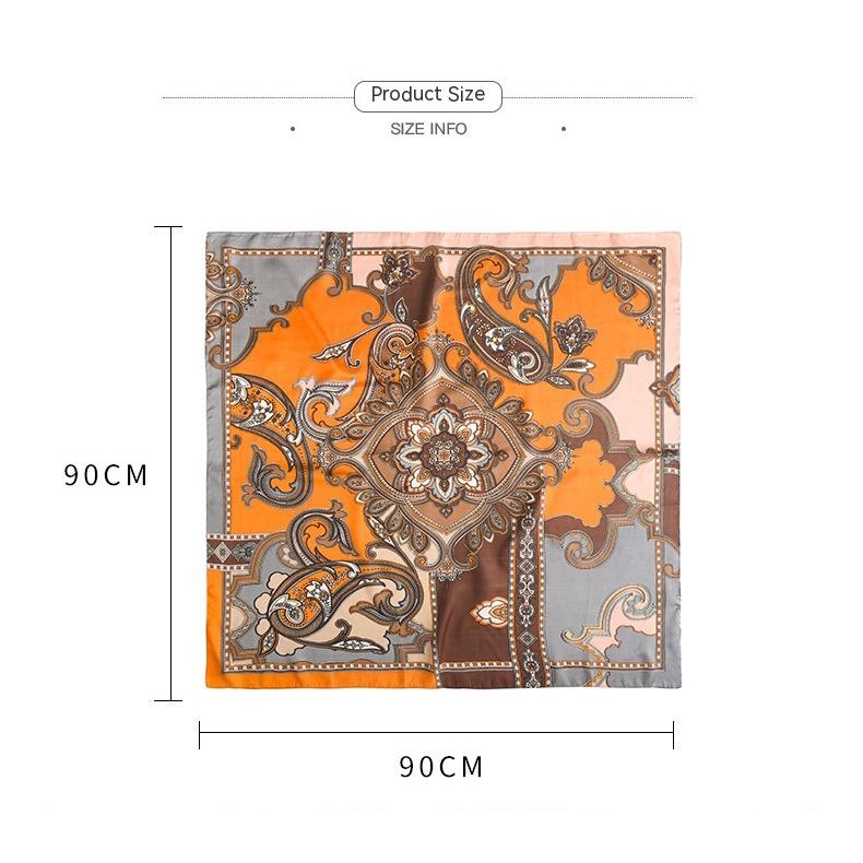 Khăn Quàng Cổ Lụa Vuông 23 Kiểu Dáng Sang Trọng 90 * 90cm
