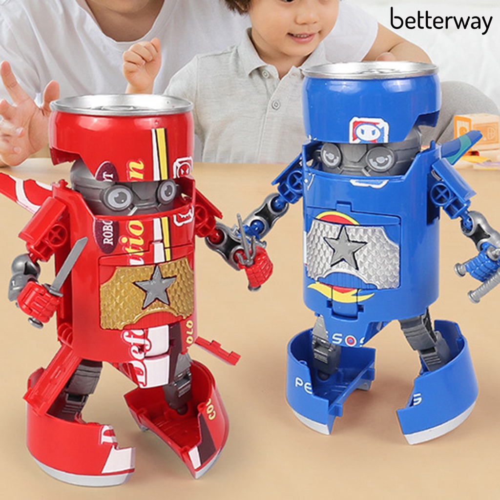 Đồ Chơi Mô Hình Robot Chiến Binh Lon Coca Độc Đáo Cho Bé
