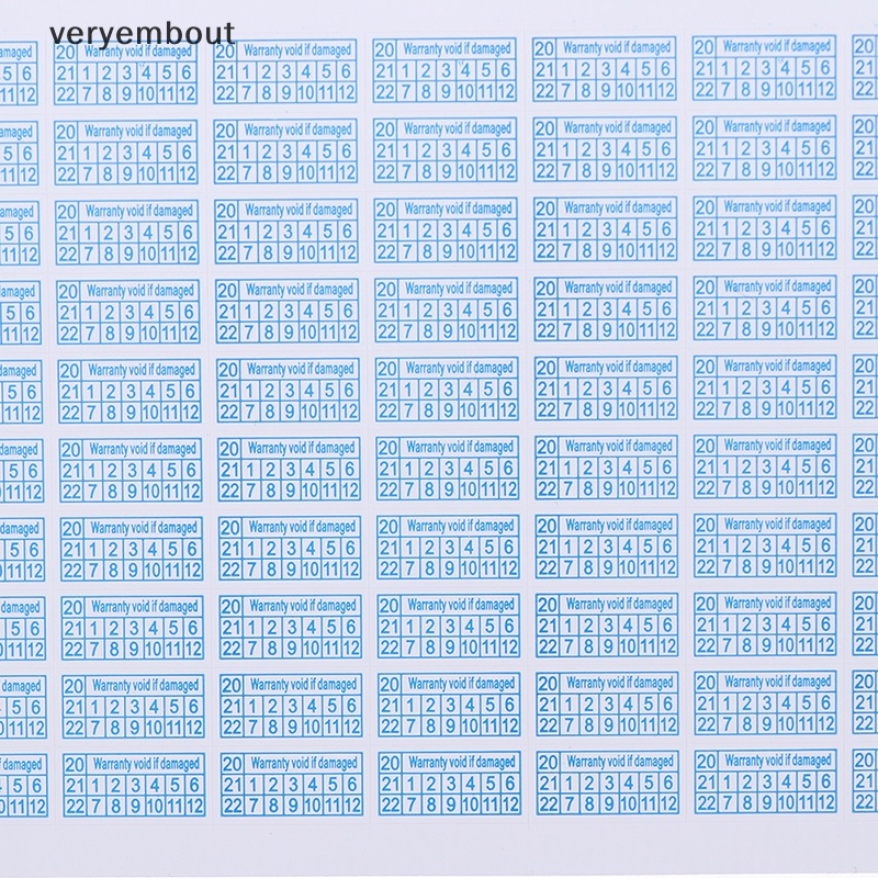 Set 200 Nhãn Dán Bảo Vệ An Toàn Bị Hư Hại 2020-2022 n