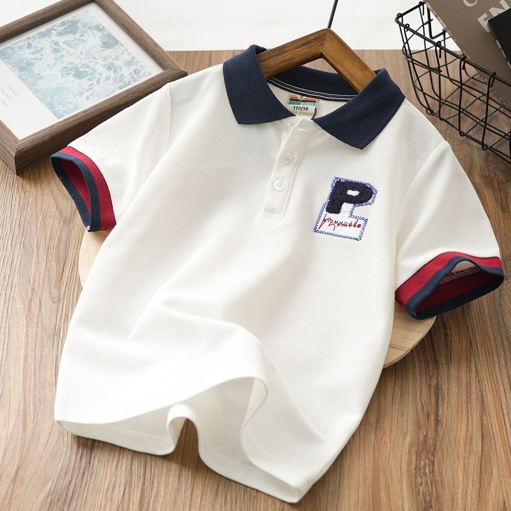 Áo Thun polo Tay Ngắn Thời Trang Mùa Hè Mới Dành Cho Bé Trai 3-5 - 8-10 - 12-13 Tuổi