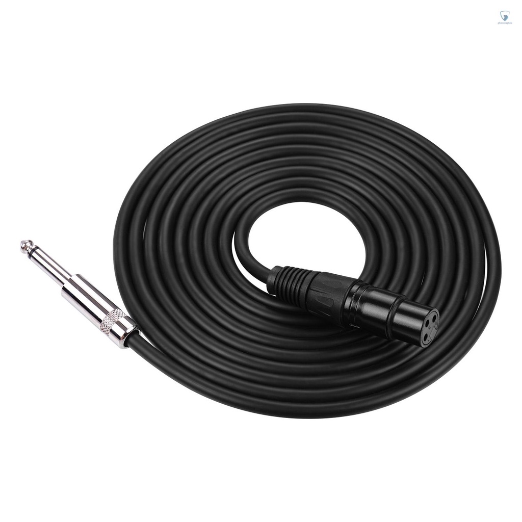 Dây Cáp Âm Thanh Chuyển Đổi Cổng XLR Sang Cổng 1 / 4 Inch TS Mono Giảm Tiếng Ồn 3m / 9.8ft