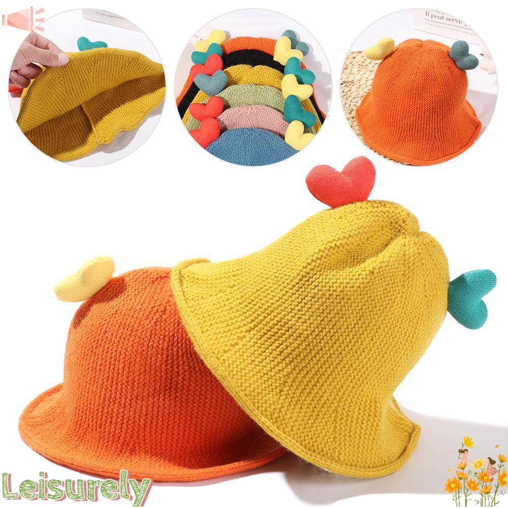 Mũ Beanie Dệt Kim Giữ Ấm Mùa Đông Họa Tiết Trái Tim Dễ Thương Cho Bé Trai Và Bé Gái