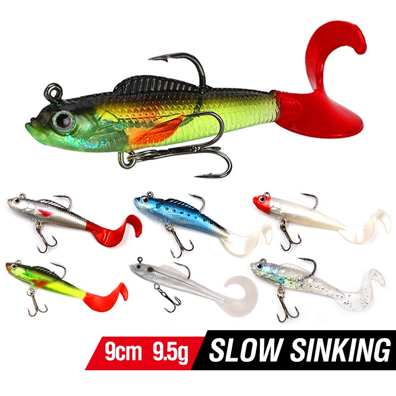 Tokushima 1 Mồi Câu Cá Giả Hình Cá 3D Mềm Mại 9cm / 9.5g