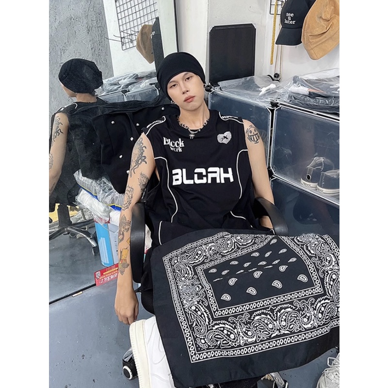 Áo Bóng Rổ Không Tay Dáng Rộng Phong Cách Thời Trang Đường Phố Mỹ Dành Cho Cặp Đôi