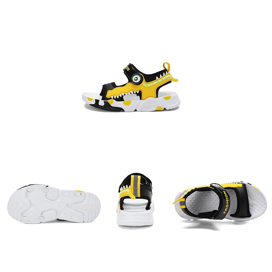 Xăng đan Thể Thao Đế Mềm Thoáng Khí Chống Trượt Hình Khủng Long Cho Bé Trai