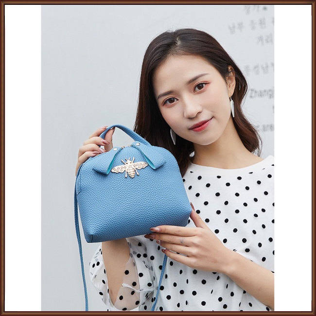 Túi Xách Đeo Vai Họa Tiết Chú Ong Dễ Thương Thời Trang Cho Nữ