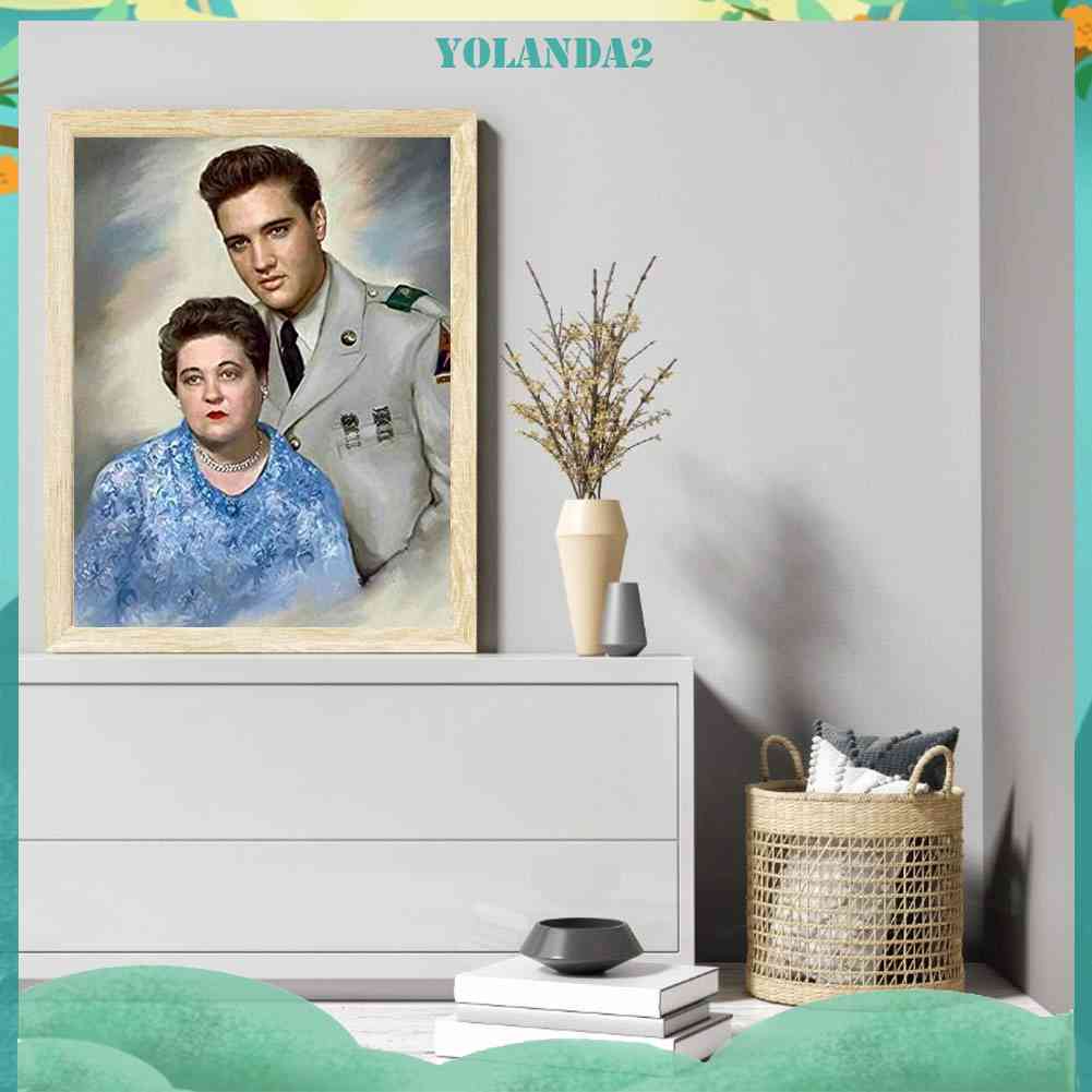 Bộ Tranh Đính Đá 5D Toàn Diện Họa Tiết Elvis Presley Độc Đáo DIY Dùng Trang Trí Nhà Cửa